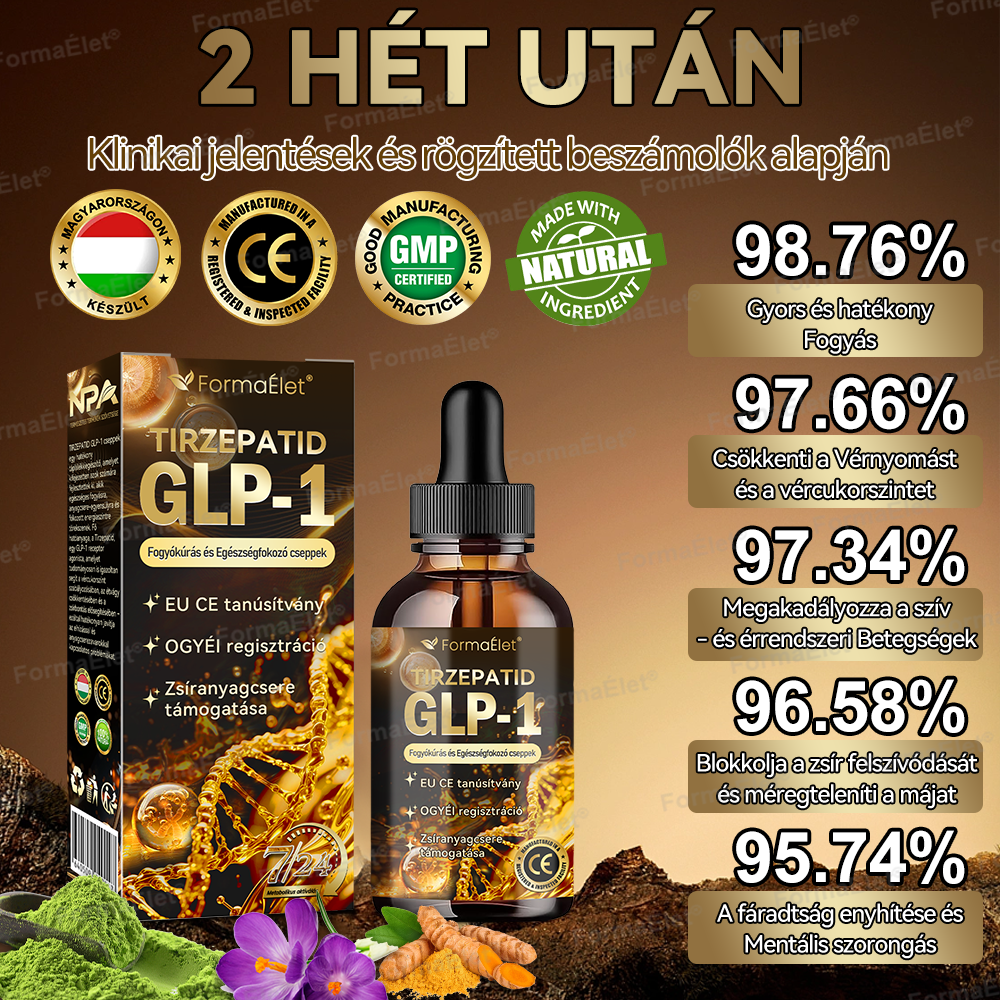 🎁OGYÉI ajánlásával  | Hivatalos üzlet | FormaÉlet® GLP-1 Moringa Fogyókúrás és Egészségfokozó cseppek 🔥 (Élelmiszer-minőségű zsírégető – Az Obesity Society fejlesztése)🎁