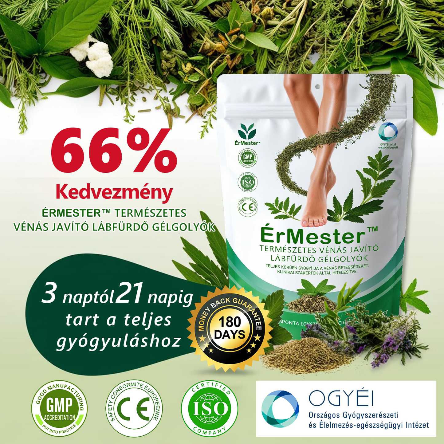 ☘️☘️ ÉrMester™  Természetes Vénás Javító Lábfürdő Gélgolyók