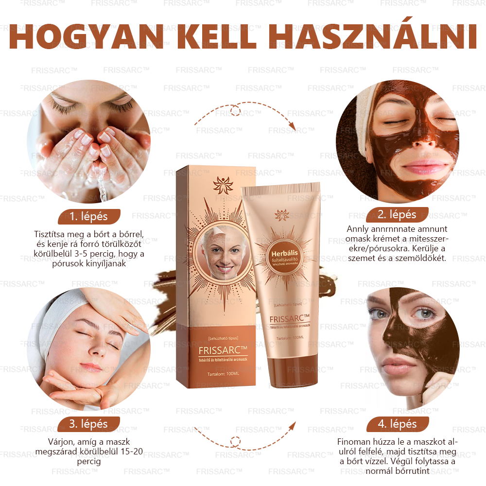 💟💟 FRISSARC™ fehérítő és folteltávolító arcmaszk